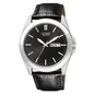 Citizen Men's Black Leather Strap Watch